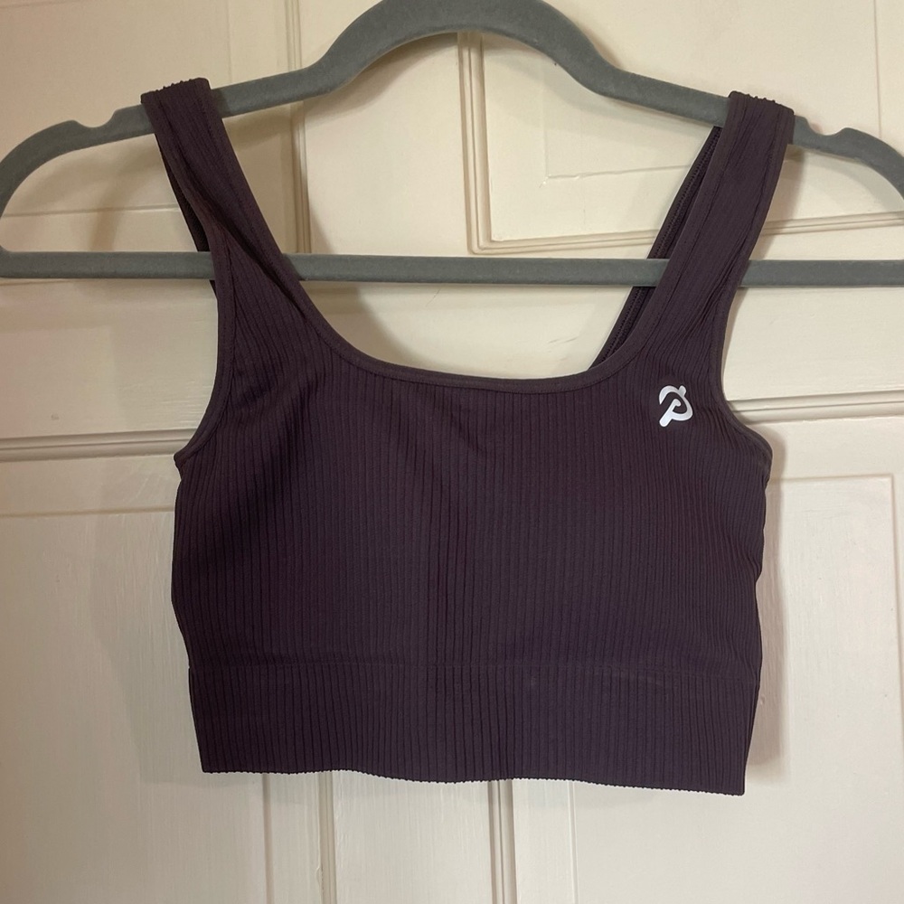 Peloton Seamless Square Neck Bra  Size XS/S Brown Activewear Gym Running - Picture 6 of 9